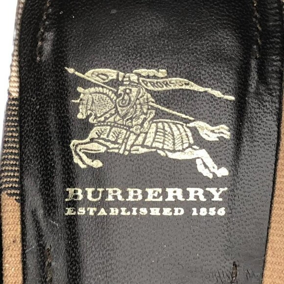 Burberry Off-White Leather Quilted "Stirrup" Buckle Ballet Flats size 39  = 8 - Picture 6 of 13